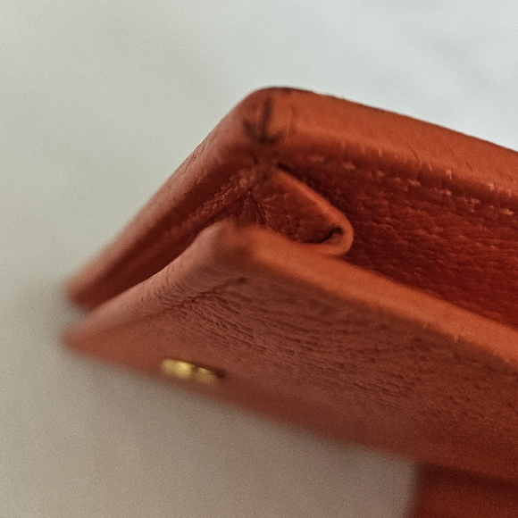 Gucci Marmont Folding Wallet Flora Orange Full Inclusion Preloved - Picture 9 of 13